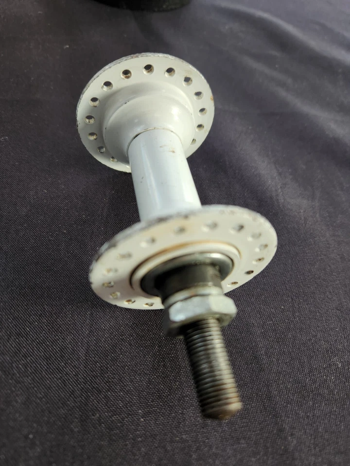 Buje delantero Joytech 36 agujeros blanco BMX Old School BMX vintage años 80 huérfano Foto 4 de 4