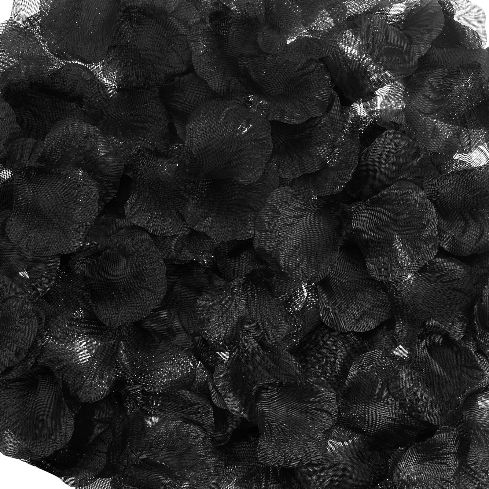 Silk Artificial Flower Petals, Black Faux Flowers 2 Inch x 2 Inch Pack