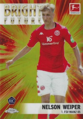 2022-23 Topps Chrome Bundesliga Soccer 'Bright Future' Gold /50 -1:2,418 Packets