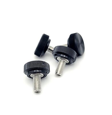 M4 Light Saber Retention Screws Black Knurled Thumb Screw Bolt 4mm x .7mm Thread