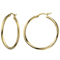 "Jobo\"Creolen 925 Sterling Silber Gold Vergoldet Ohrringe"
