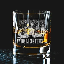 Blood In Blood Out Vatos Locos Whisky Glass, Blood In Blood Out Inspired Glass