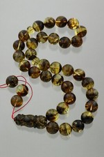 Islamic 33 Round Shape Prayer Beads Genuine BALTIC AMBER TASBIH 103.2g 220224-2