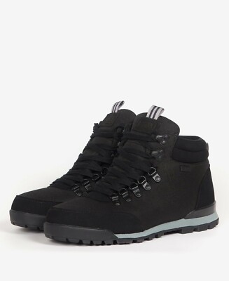 Barbour International Men's Elford Waterproof Hiking Boots in Black  MFO0569 UK