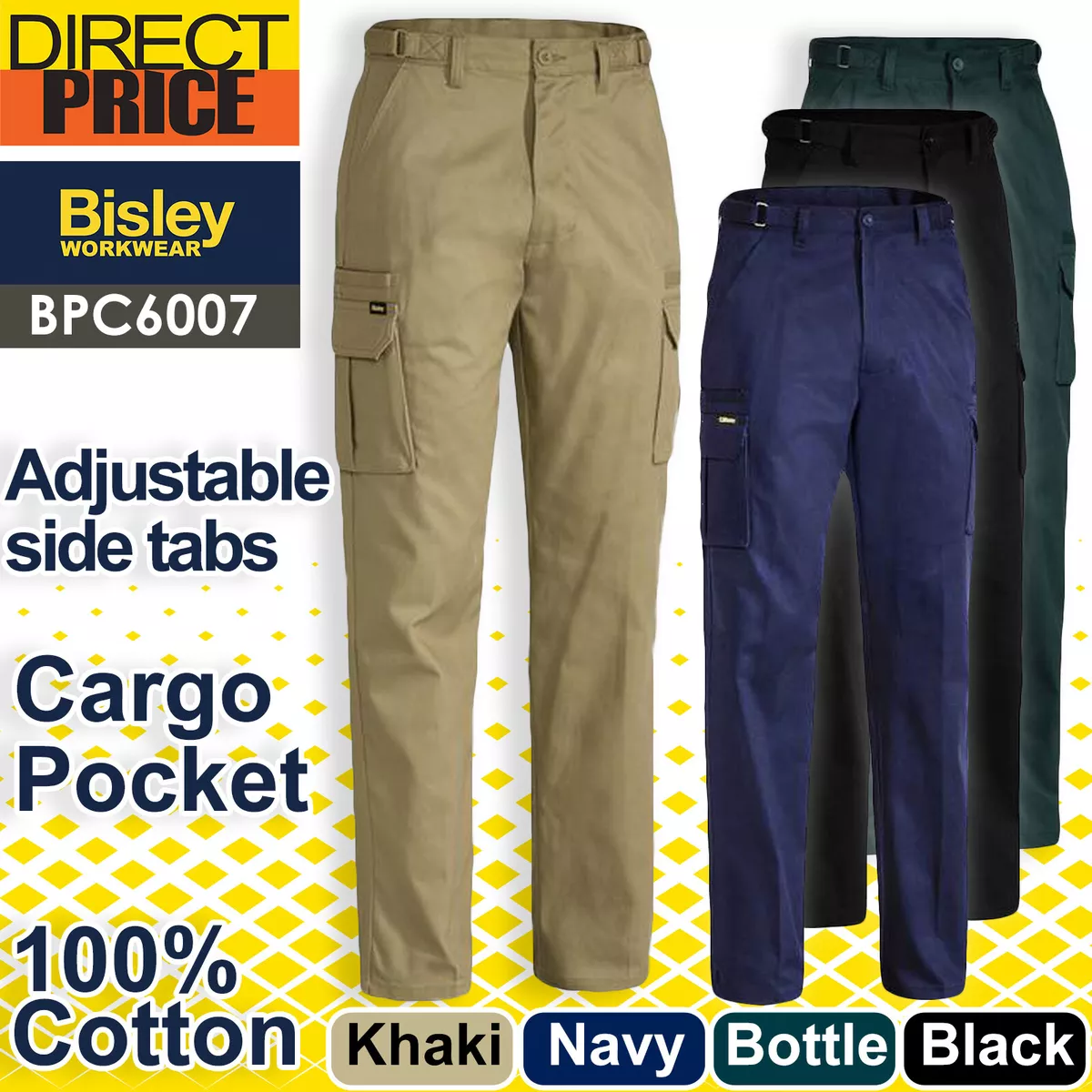 Buy  Mens Stretch Pants  Stretch Work Pants  Bisley Workwear