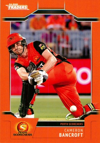 2020 2021 PERTH SCORCHERS BBL Cricket Card CAMERON BANCROFT Traders - Picture 1 of 2