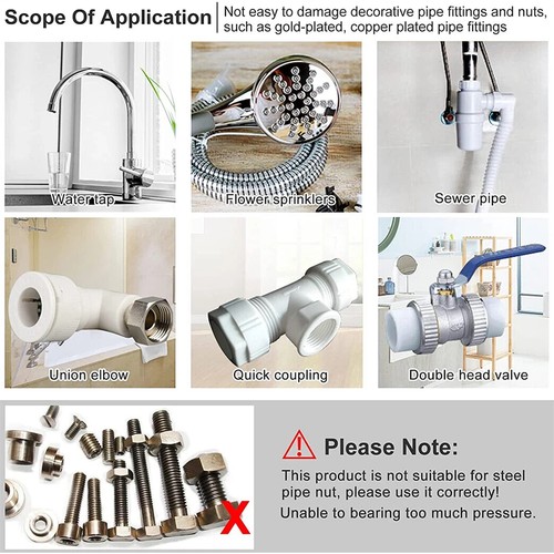 16-68mm Adjustable Large Spanner Wrench Opening Bathroom Nut Key DIY Hand Tool - Picture 4 of 16