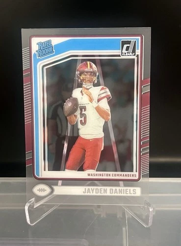 2024 Panini Clearly Donruss Rated Rookie Jayden Daniels #52 (RC) Commanders