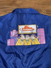 Nickelodeon Coach Jacket Blue Orange Snap But...