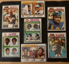 Lot 7 1979 Topps Football Fouts Manning Payton Campbell Rashad Anderson Largent