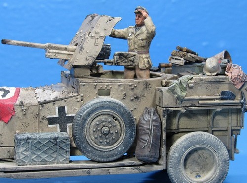 Carrello pesante da spionaggio corazzato bottino R-R(e) con 3,7 cm Pak 36 - costruito in scala 1:35 - Foto 14 di 22