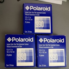 3 Pack Polaroid High Def 990 Instant Color Film 20 Photos Per Box Exp Date 09/07