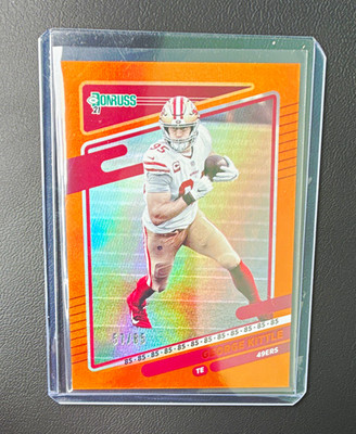 Panini 2021 Donruss George Kittle San Francisco 49ers Orange Foil /85