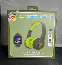 PlayZoom 4 Go Kids Smartwatch w/ Wireless Headphones, Bluetooth Camera Green