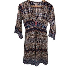 Flying Tomato Womens Boho Mini Dress Bell Sleeve Peasant Tunic Small