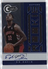 2010-11 Totally Certified Rookie Blue Signatures 5/49 Ed Davis #156 Auto 4f5