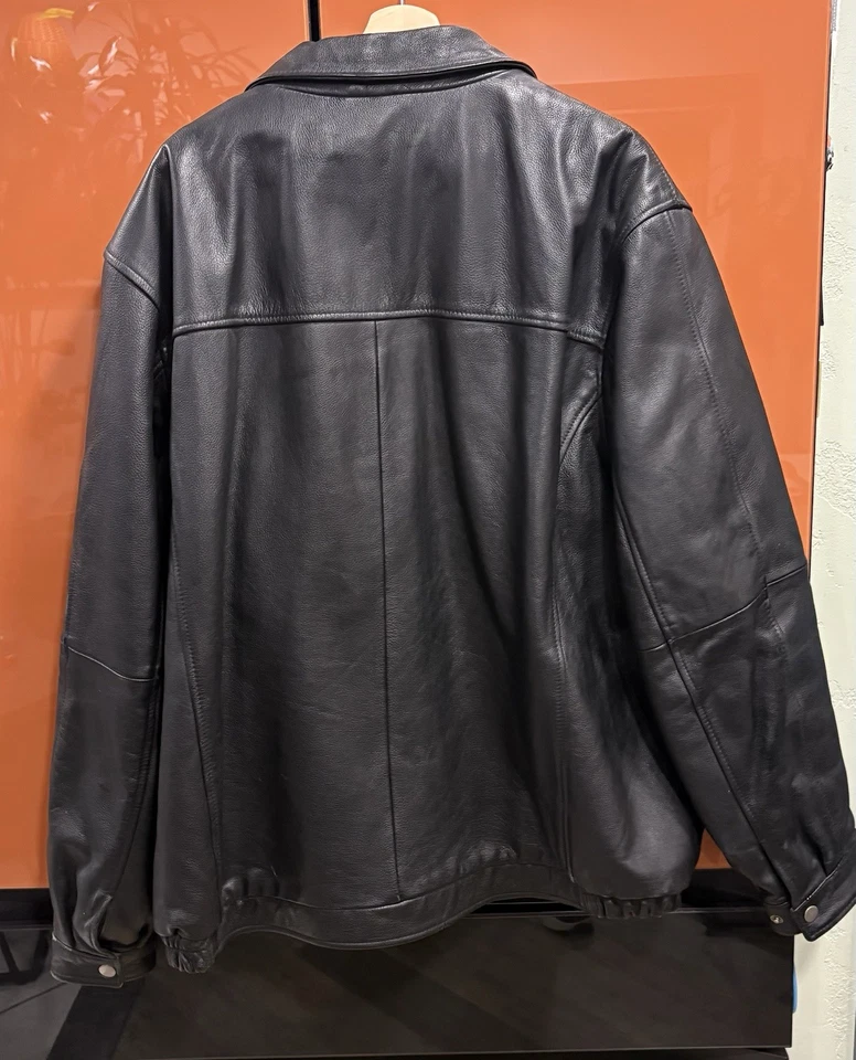 Croft And Barrow Hombre Chaqueta de Cuero XXLT 🔥🔥 Foto 3 de 4