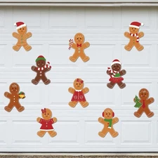 AnyDesign Christmas Garage Decoration Magnet Stickers Gingerbread Man Garage... 