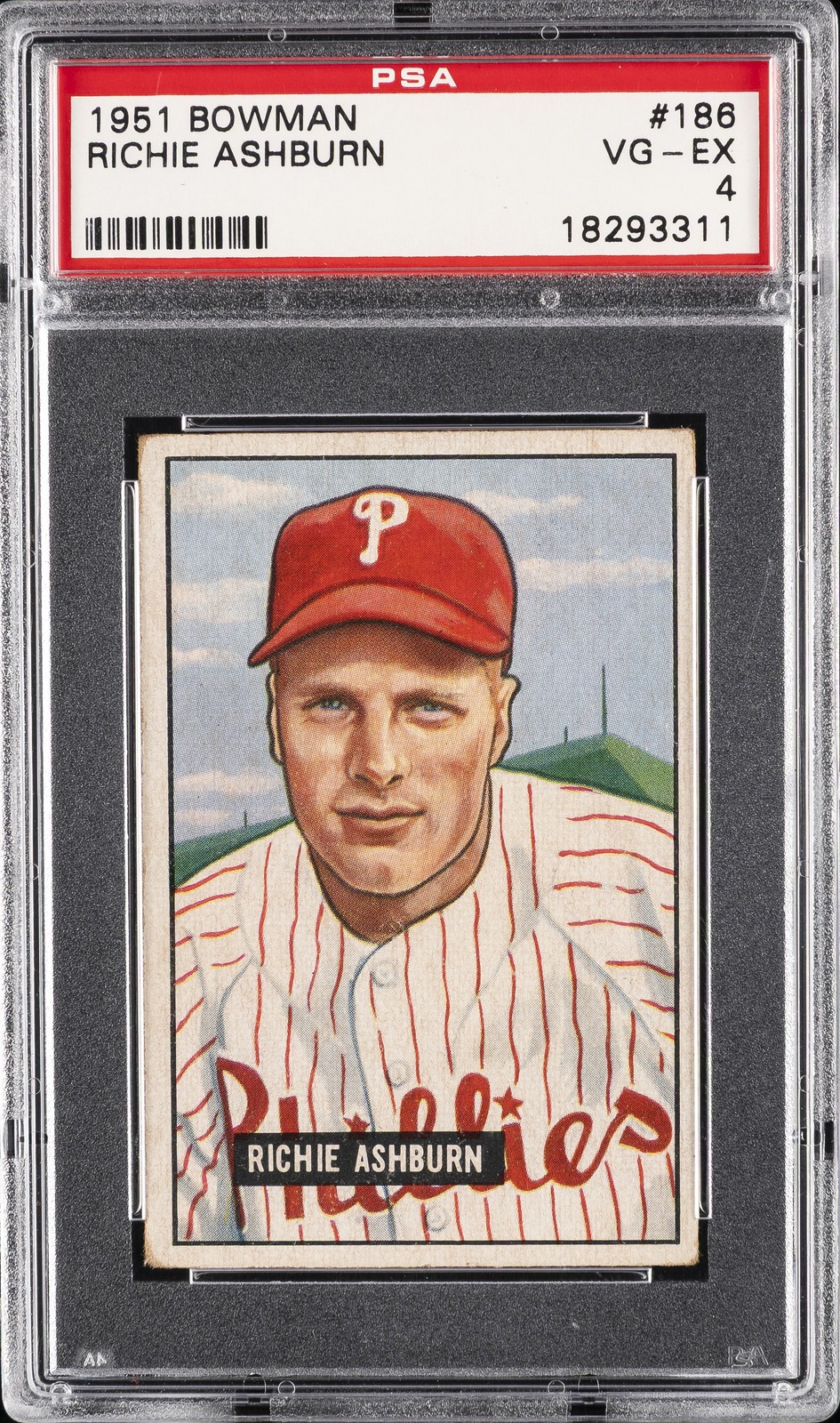 1951 BOWMAN #186 RICHIE ASHBURN PSA 4