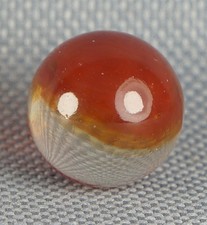 Vintage Marble: NM 5/8 Vitro Agate Red Victory Patch -One Killer Old Mib