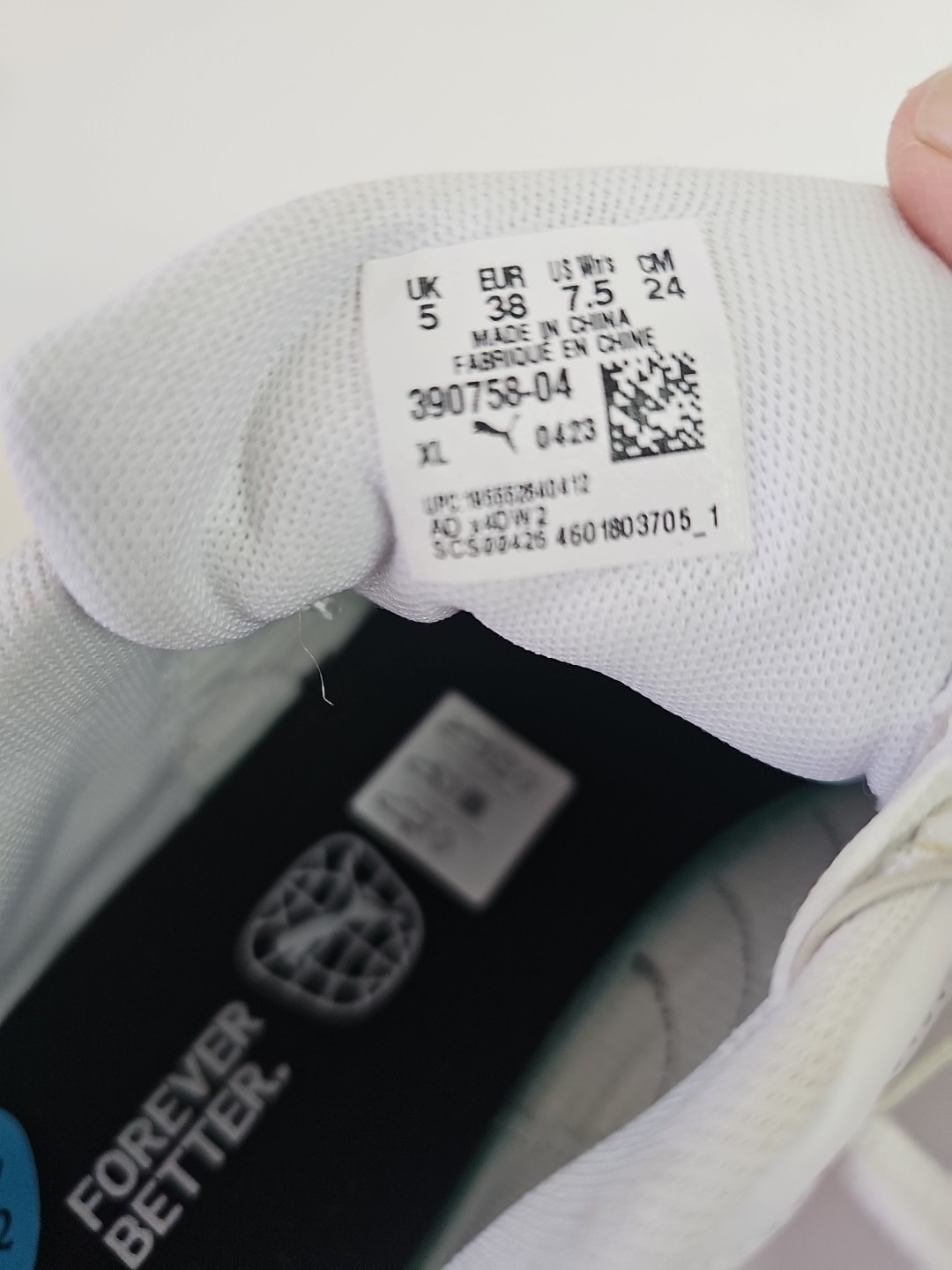 Puma Smash Platform v3  Women's Sneakers White Leather Black StripeSize 7.5 NWOT thumbnail 2