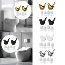 2 Pieces Ceramic Birds Toilet Bolt Caps Toilet Bolt Covers Unique Creative
