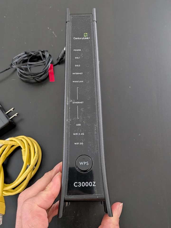 CenturyLink ZyXEL C3000Z DSL Modem Wireless Router w/ AC Adapter - Image 4 of 4