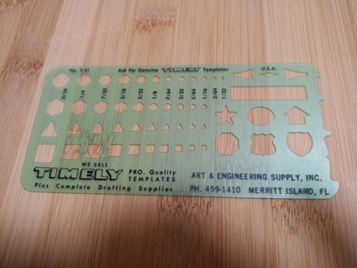 Timely Zeichenschablone No T-41 USA Art & Engineering Supply