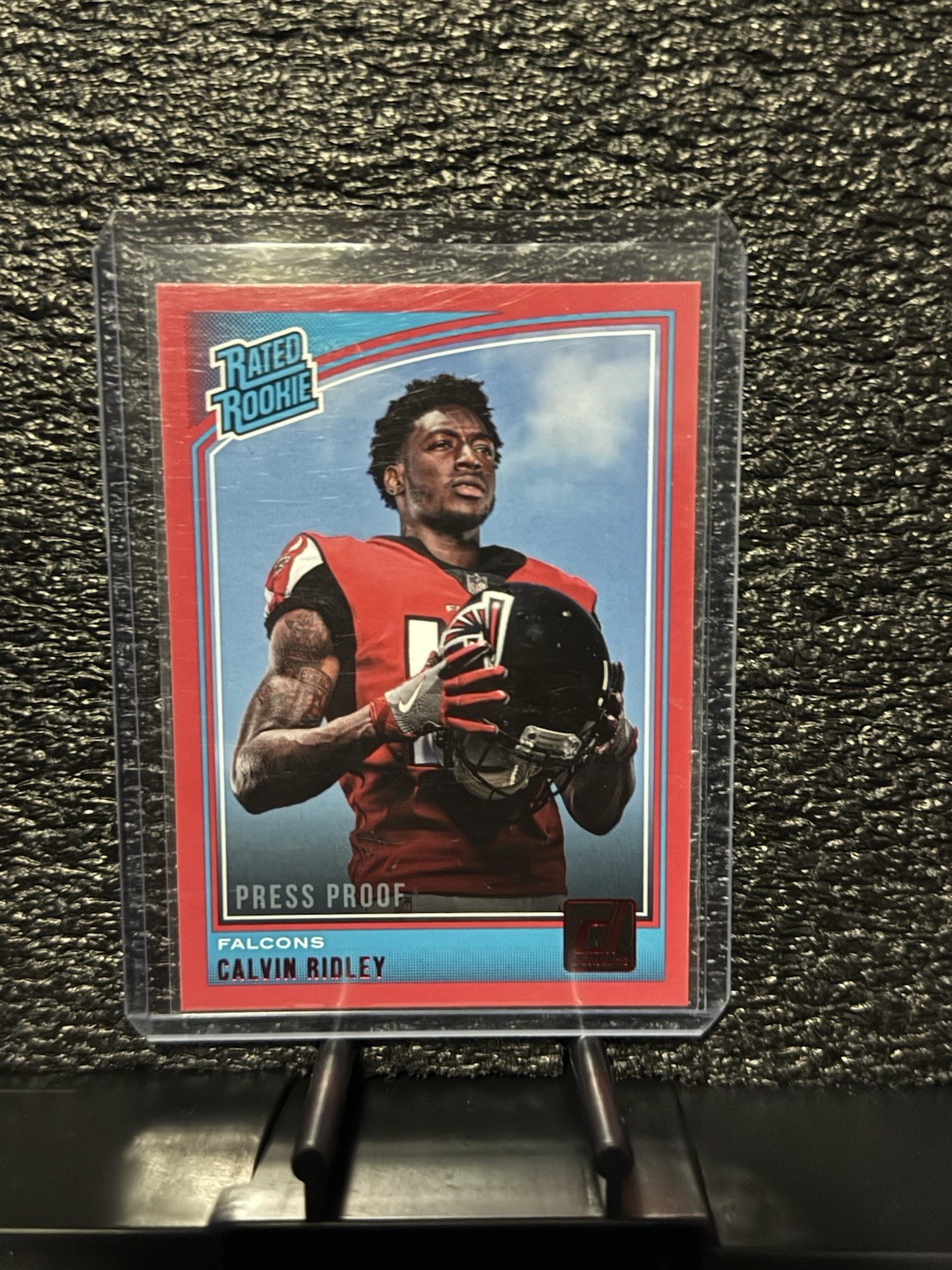 2018 Panini Donruss Press Proof Red Calvin Ridley Rated ROOKIE RC - Color Match!