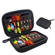 Spinner Bait Set 16-Piece Composite EVA Soft Lure Micro Fishing Tackle Packs