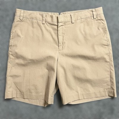 LL Bean Chino Shorts 36 Mens Khaki Flat Front Preppy Classic Versatile Going Out