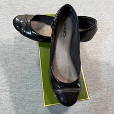 Coach and Four CF Lettie Flats Women 8.5 Black Round Toe Slip On Comfort Shoe