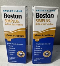 2 Bausch And Lomb Boston Simplus Multi-Action Solution 3.5oz Clean Cond EXP 2026