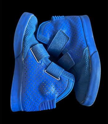 Nike Flystepper 2K3 Herren High Top Sneaker Blau Klettverschluss EU 43