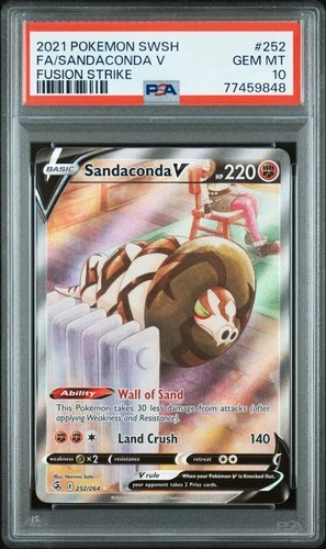 Pokemon Sandaconda V Fusion Strike Full Alt Art 252/264 PSA 10 Gem Mint