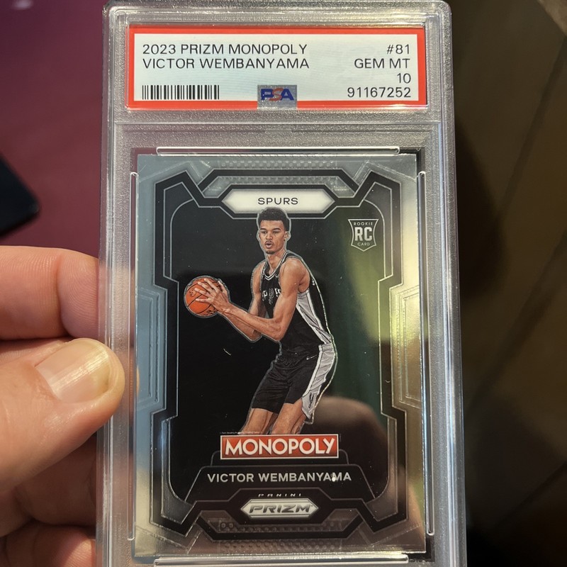 2023–24 Panini Prizm Monopoly Victor Wembanyama #81 PSA 10