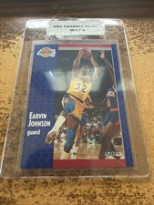 1991-92 Fleer Magic Johnson #100 Los Angeles Lakers MBS Graded 9 Mint Card HOF