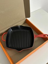 Le Creuset Signature Square Skillet Grill Pan 26cm Cerise Cast Iron