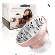 Universal Hair Dryer Diffuser Adapter 1.7–2.6" for Curly/Wavy Hair Pink