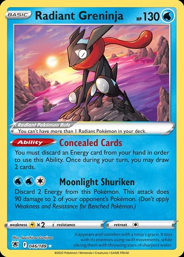 Pokemon Radiant Greninja (46/266) Astral Radiance MP HOLO