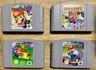 Nintendo N 64 Super Mario Spiele Packet mit Super Mario Party 1 + 3 und Kart
