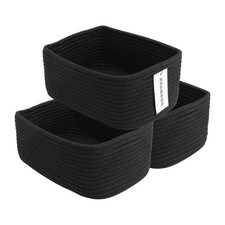 Small Woven Storage Baskets 12  X8  X5  Decorative Rope Bins for Organizing She...