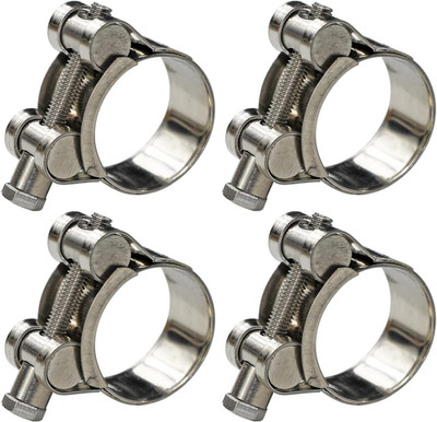 T-Bolt Hose Clamp,17-19Mm OD Range 304 Stainless Steel Pipe Strap Clamp, Adjusta
