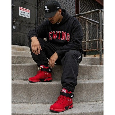 Ewing 33 HI OG Red Suede Size 10.5 Patrick Ewing Retro Basketball Rare Sneakers 