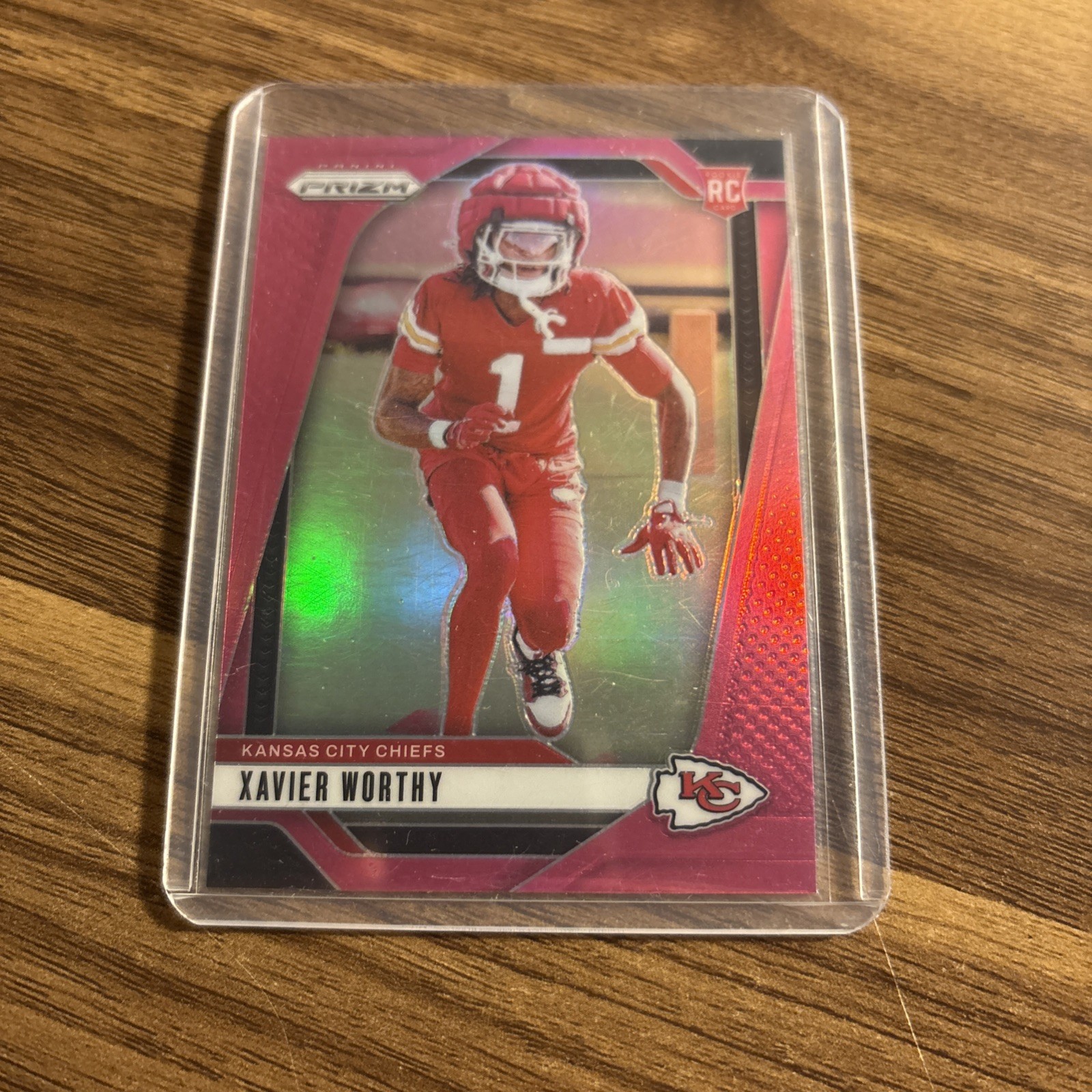 2024 Panini Prizm Rookies Xavier Worthy #399 Pink Prizm (RC) Kansas City Chiefs