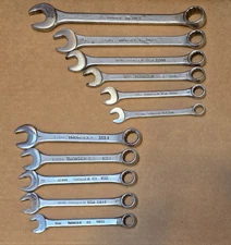 Thorsen Metric & SAE Short Length Combination Wrench Set of 11 Pieces USA