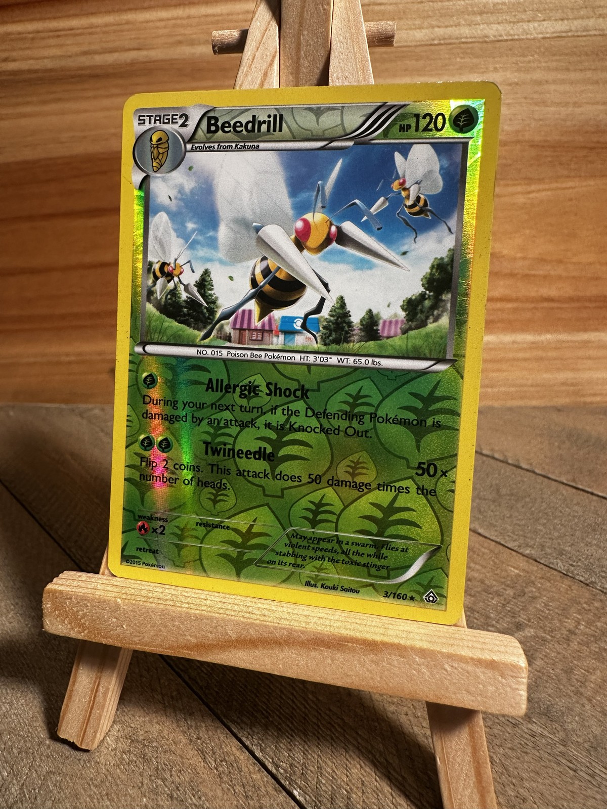 Pokemon XY - Primal Clash Reverse Holo Rare Beedrill #3/160 MP