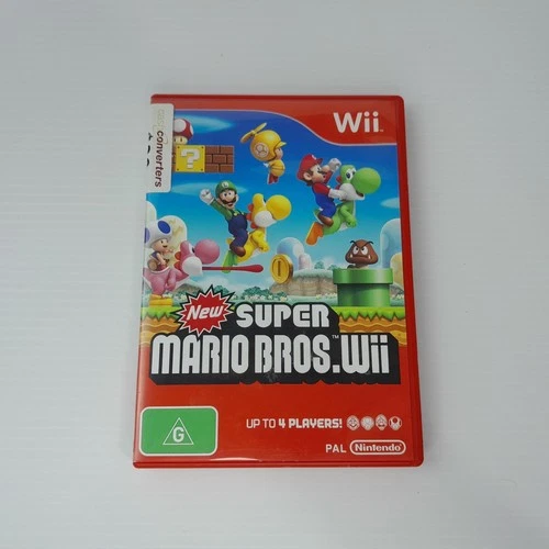 NEW Super Mario Bros. Wii PAL Nintendo Genuine Original 2009 Case