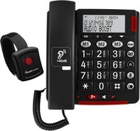 Amplicomms BigTel 50 Alarm Plus Loud Big Button Corded Phone for Seniors