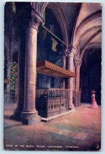 1910 Canterbury Kent Tuck Oilette 1485 Postcard Tomb Black Prince Cathedral
